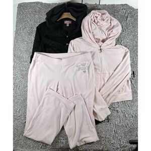 Juicy Couture Tracksuit Bundle of Two Women’s Size XL Tops And Large Pants Retro